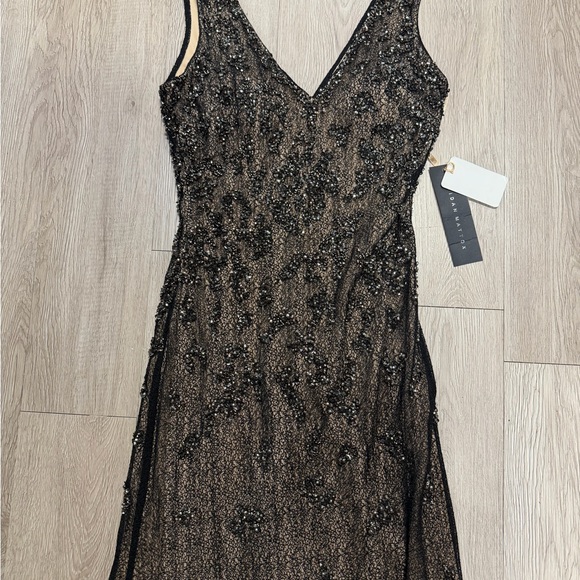 Aidan Mattox Black Beaded Maxi Dress NWT size 6 - Picture 9 of 14
